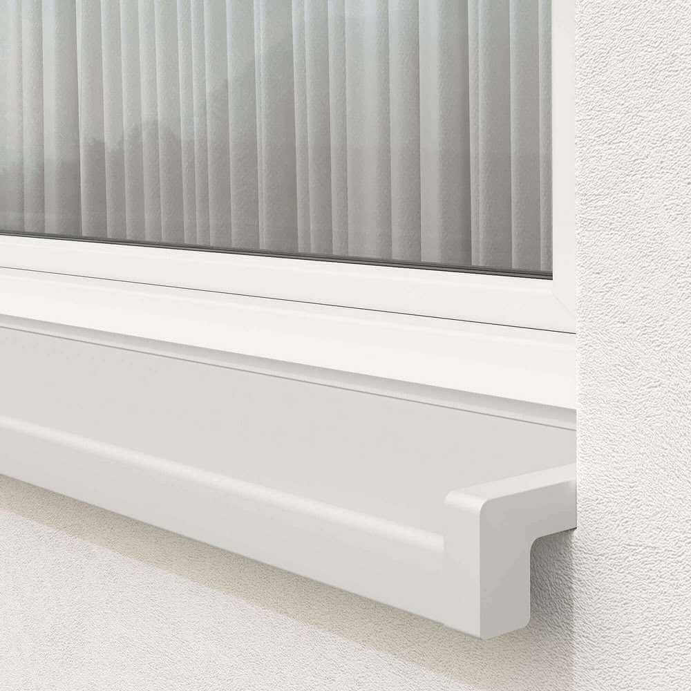 Appui de fenêtre alu blanc installé