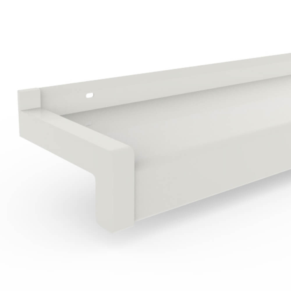 Appui de fenêtre alu blanc rebord latéral