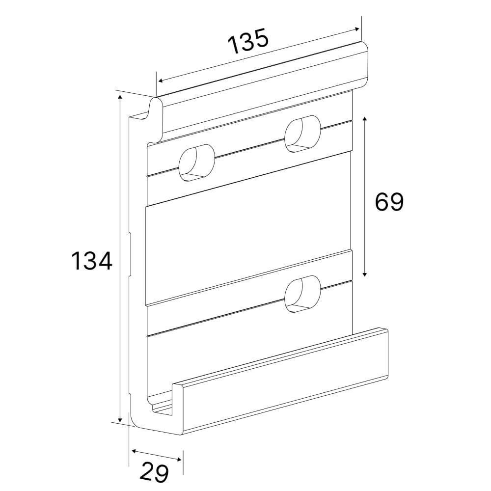 Store banne Exclusif : Pose au mur droite (au-delà de 480 cm)