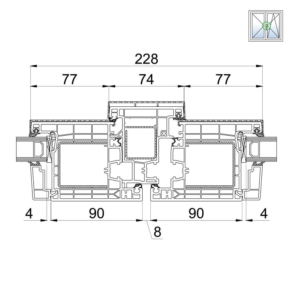 TwinSet neo MD - Vantail large et têtière