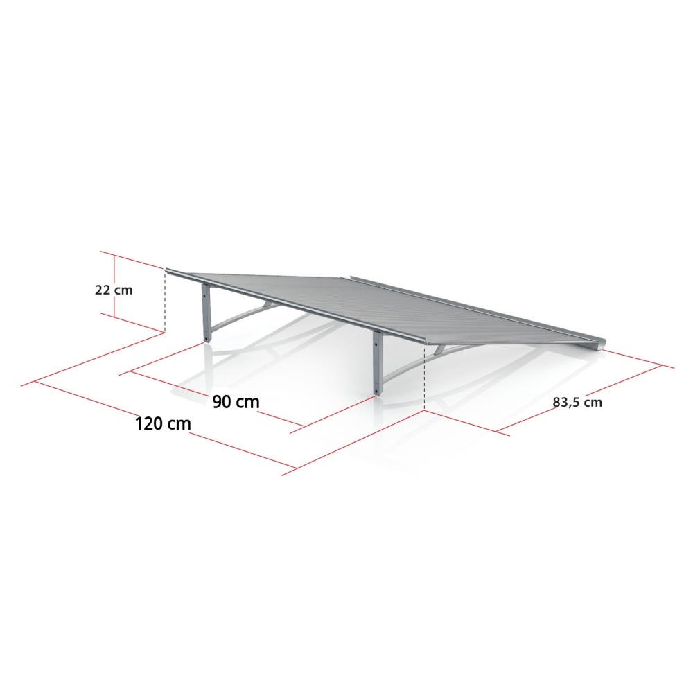 Marquise Lummen dimensions - 120 cm de largeur