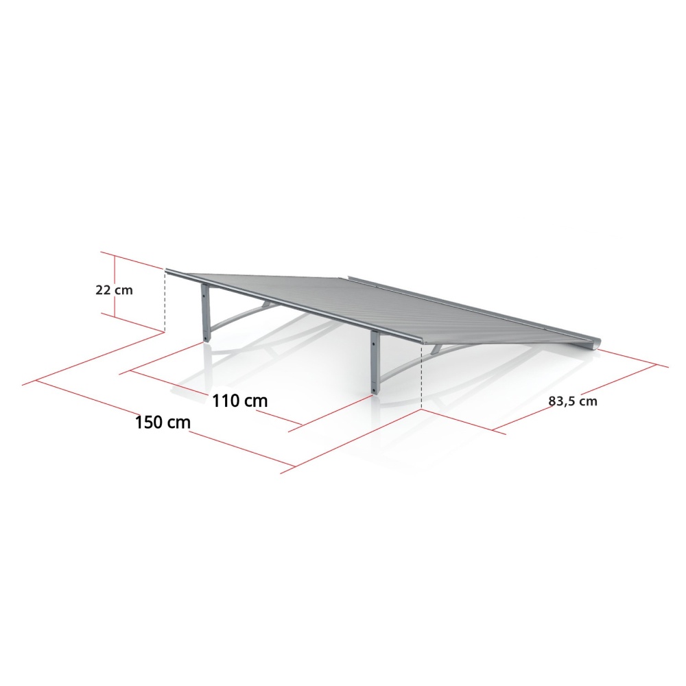 Marquise Lummen dimensions - 150 cm de largeur