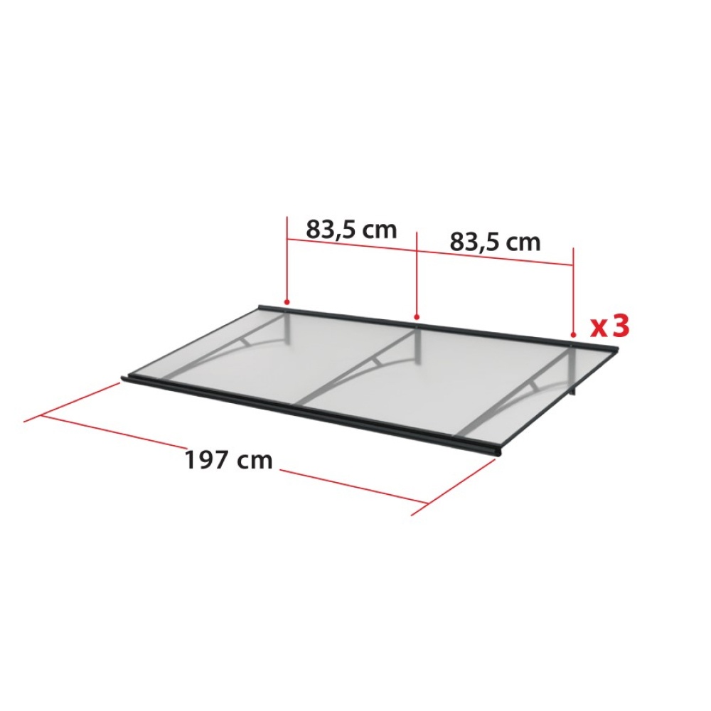 Marquise Lummen dimensions - 197 cm de largeur