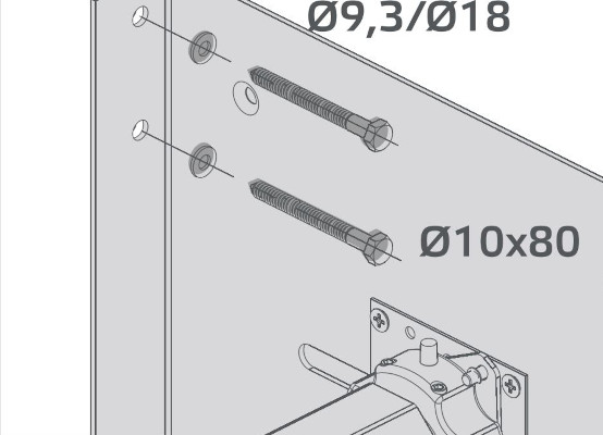 Modèle Basic : fixation de la console au mur